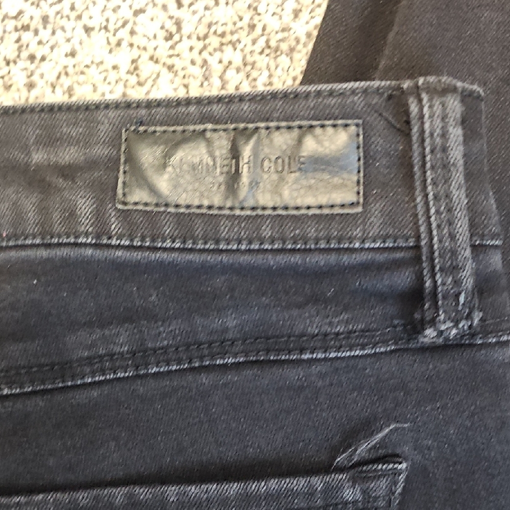 Kenneth Cole Women's Dark Black Skinny Jeans - Picture 2 of 5